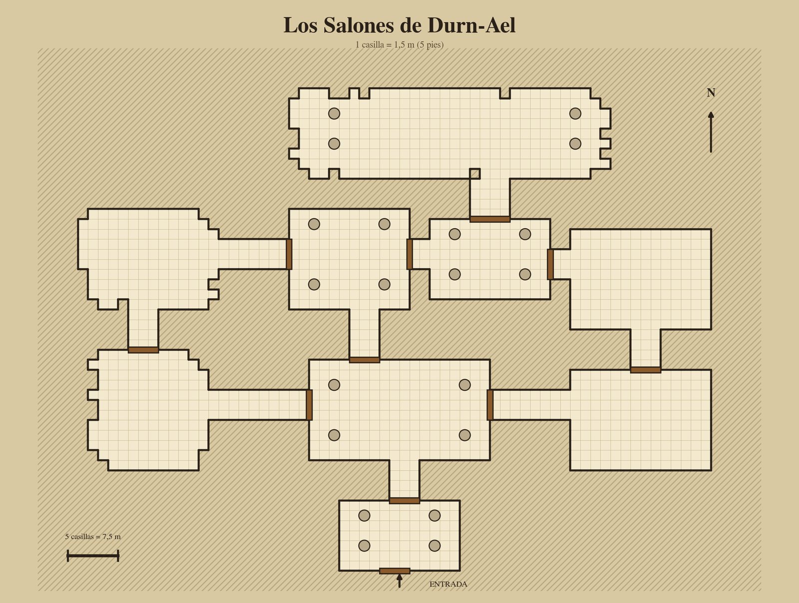 Mapa para jugadores de Los Salones de Durn-Ael